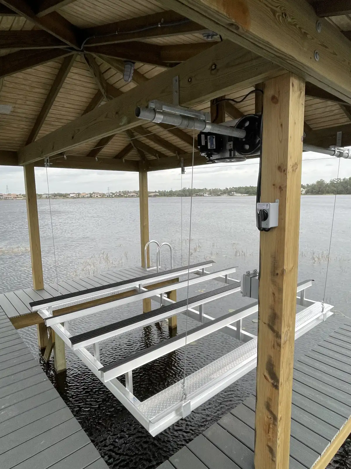 Boat lift bunks and cable detail